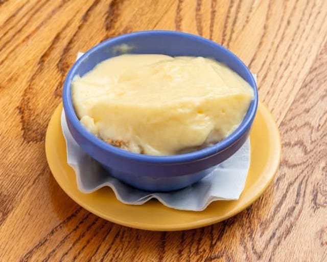 Half pan of Banana Pudding.